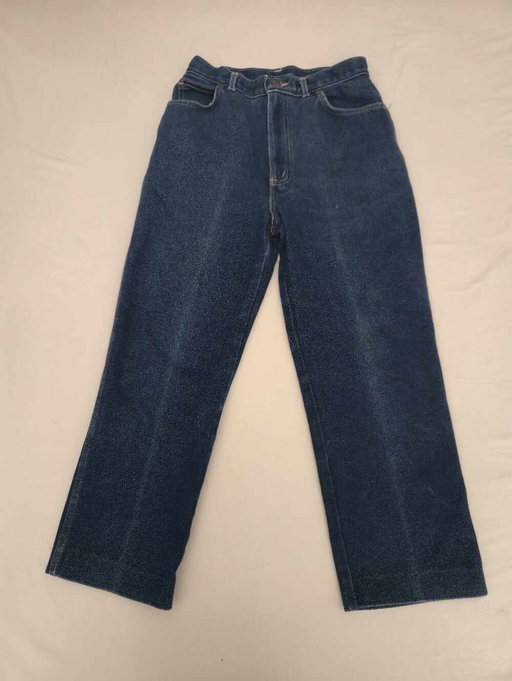 Vintage Vtg Chic 80s 90s Jeans Tapered Leg Blue Wash Altred Shortened 12 26